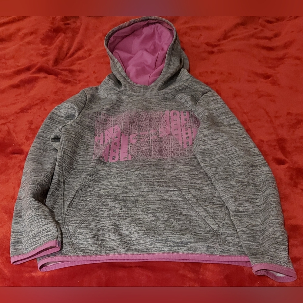 **3 Listings $40**                   Gray and Pink Kids Under Armour Hoodie